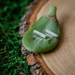 Silvery Bar Earrings